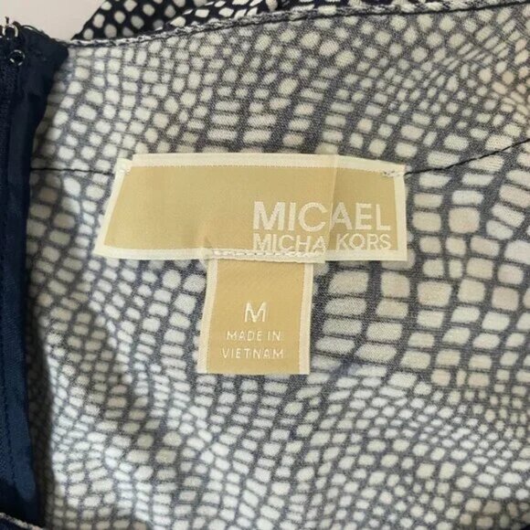 Michael Kors Navy and White Dress Size M - Picture 5 of 6